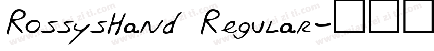 RossysHand Regular字体转换
